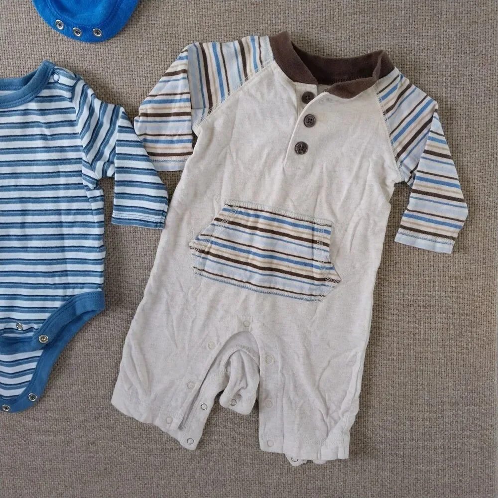 Baby Infant Boy Clothing Bundle Bodysuit Variety Of Colors 10 Pieces Newborn #9